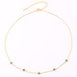 Emerald Spark Charm Necklace