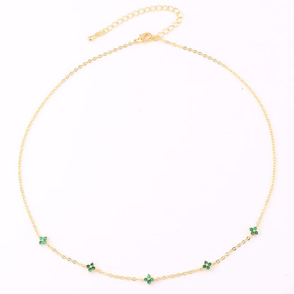 Emerald Spark Charm Necklace