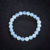 Minimalist Glowing Moonstone Bead Bracelet