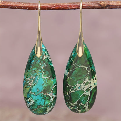 Trendy Chic Green Aesthetic Earrings