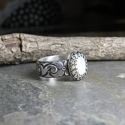 Classic Oval Moonlight Zirconia Ring