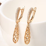 Majestic Sculpted Grid Accent Dangles
