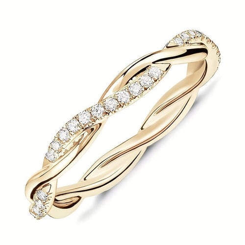 Twisted Pav� Crystal Band