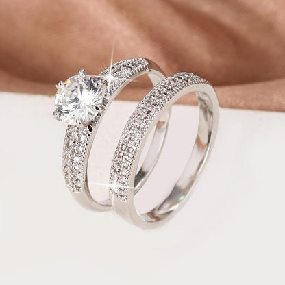 Round Pav� Ring Set