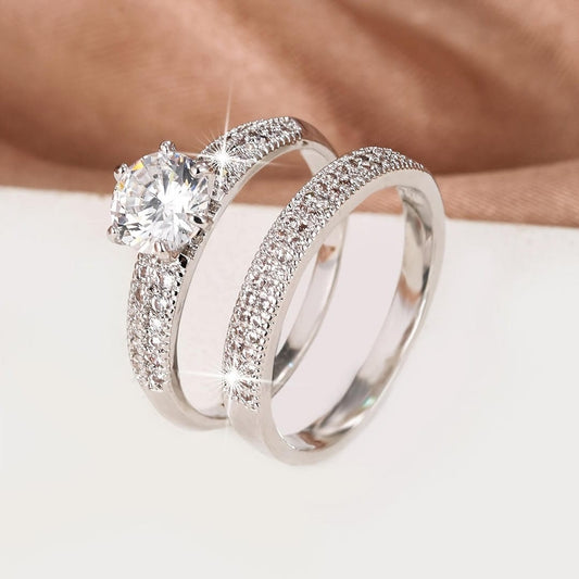 Round Pav� Ring Set