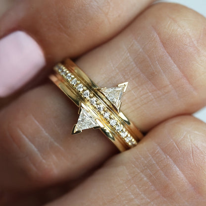 Luxury Triangle Zirconia Mosaic Ring