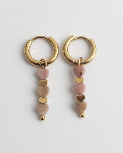 Triple Heart Earrings