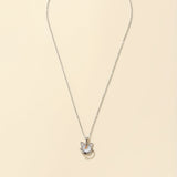 Adorable Moonstone Kitty Charm Necklace