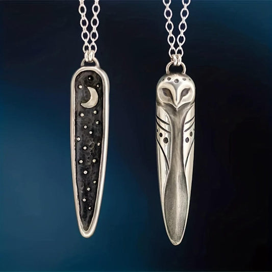 Owl Moon Reversible Pendant Necklace