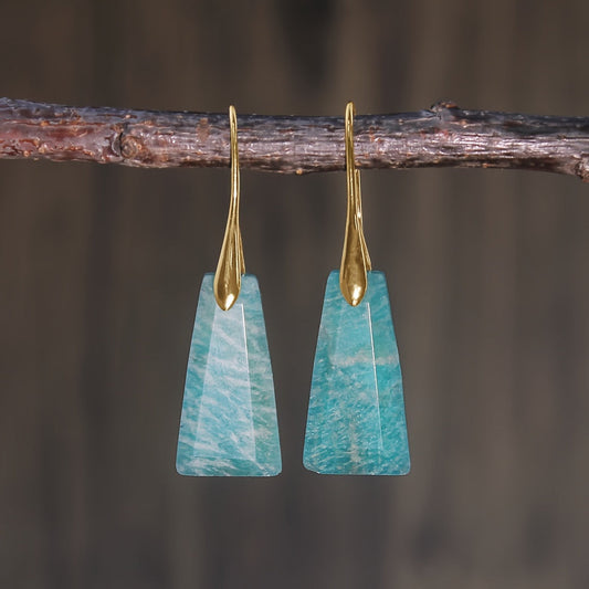 Boho Geometric Stone Drop Earrings