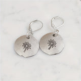 Retro Creative Round Geometric Dandelion Earrings