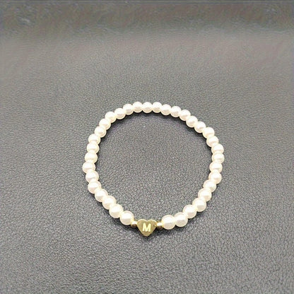 A-Z Pearl Beaded Bracelet