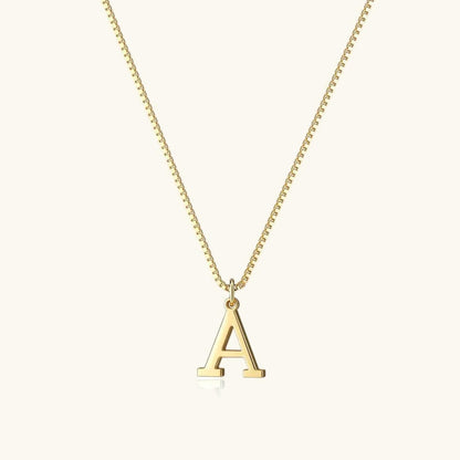 Vintage Letter Initial Gold Necklace