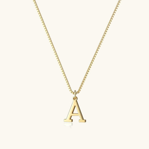 Vintage Letter Initial Gold Necklace