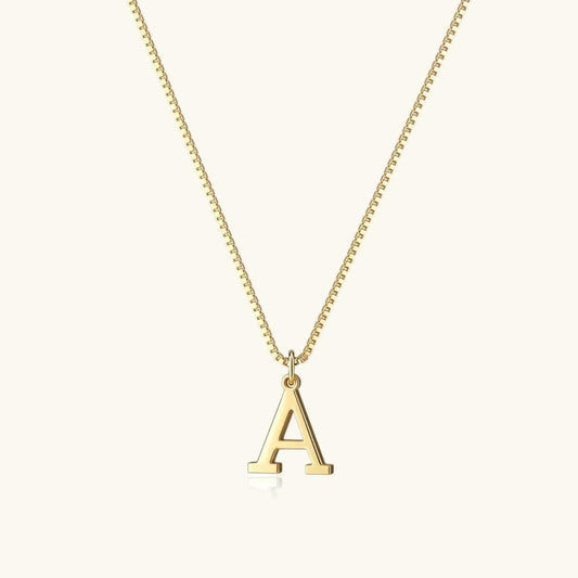 Vintage Letter Initial Gold Necklace