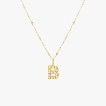 Pearl Initial Pendant Necklace