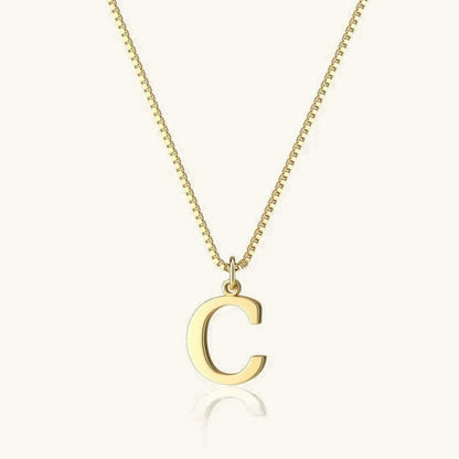 Vintage Letter Initial Gold Necklace