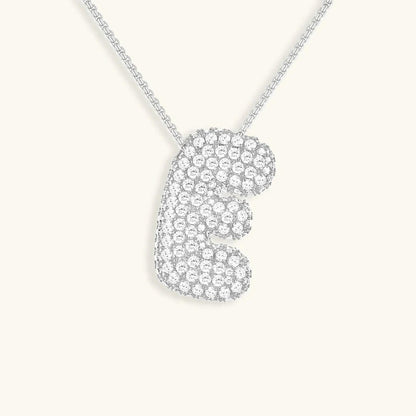 Bubble Initial Crystals Necklace