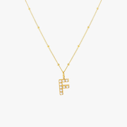 Pearl Initial Pendant Necklace