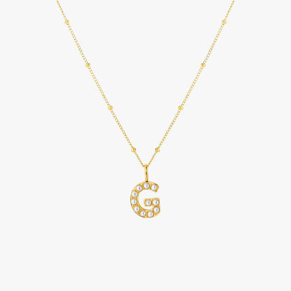 Pearl Initial Pendant Necklace