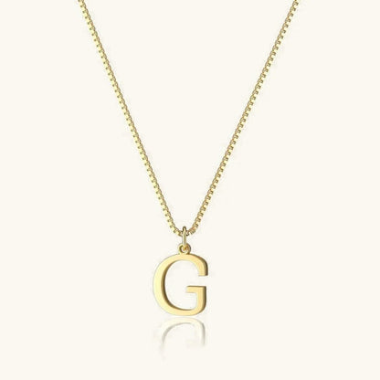 Vintage Letter Initial Gold Necklace