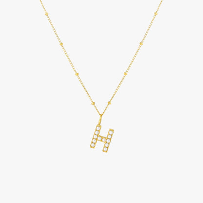 Pearl Initial Pendant Necklace