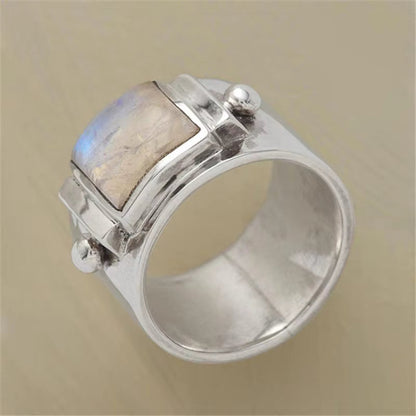 Eleanor Square Moonstone Ring
