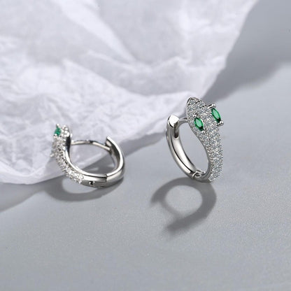 Sterling Silver Snake Earrings