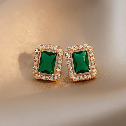 Emerald Gems Dangle Earrings