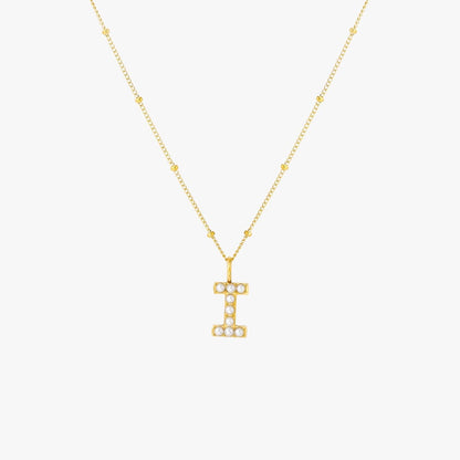 Pearl Initial Pendant Necklace