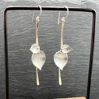 Silver Leaf Vintage Earrings