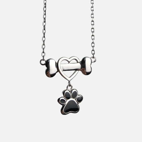 Dainty Dog Paw Stainless Steel Necklace