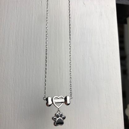 Dainty Dog Paw Stainless Steel Necklace