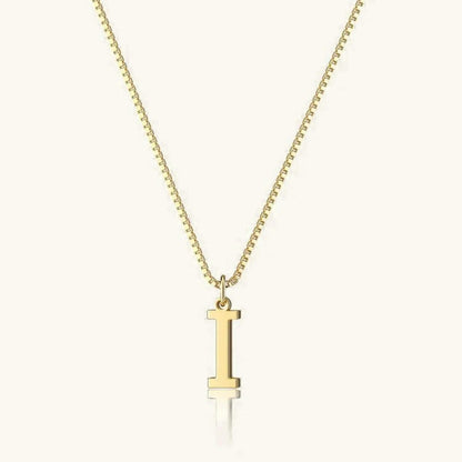 Vintage Letter Initial Gold Necklace