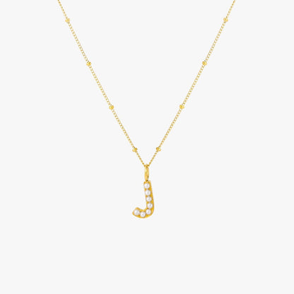 Pearl Initial Pendant Necklace