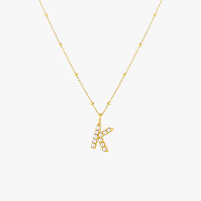 Pearl Initial Pendant Necklace