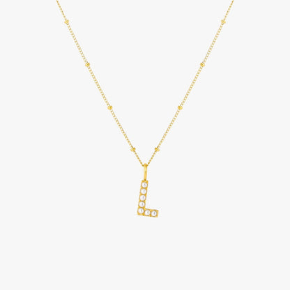 Pearl Initial Pendant Necklace