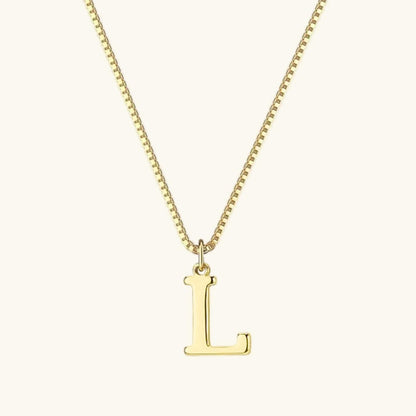 Vintage Letter Initial Gold Necklace