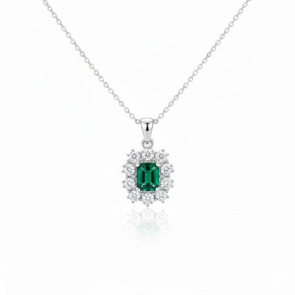 Vintage Emerald Crystal Necklace