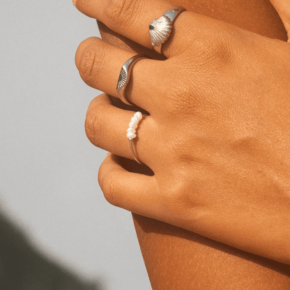 Dewdrop Five Pearl Statement Ring