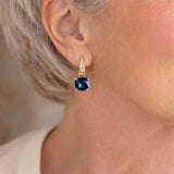 Sapphire Orbit Hoop Earrings