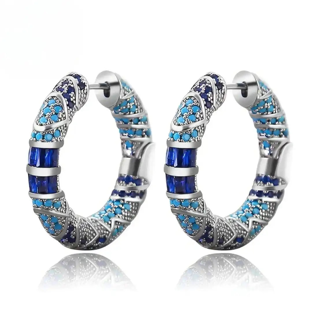Icy Spark Hoop Earrings