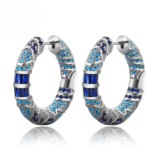 Icy Spark Hoop Earrings