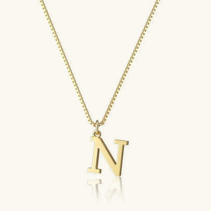Vintage Letter Initial Gold Necklace