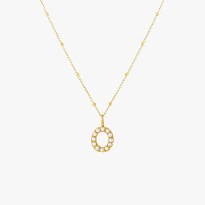 Pearl Initial Pendant Necklace