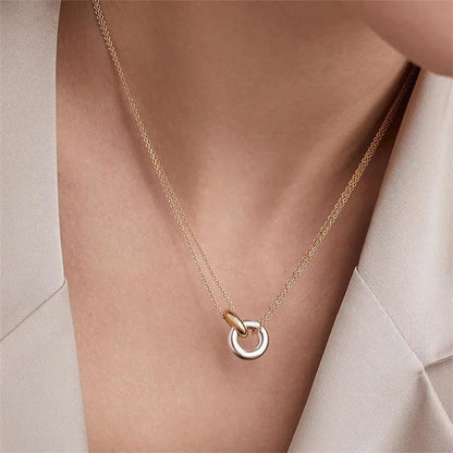 Dazzling Necklace With Ring Accent