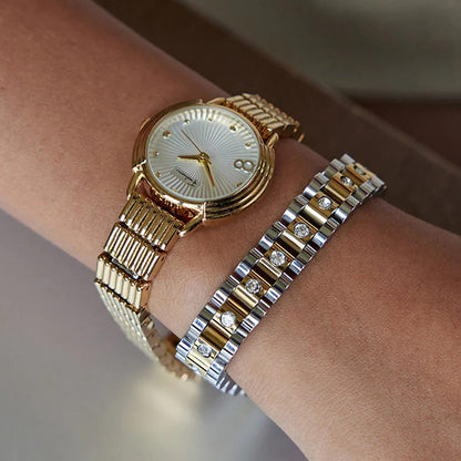 Elegant Gold Link Watchband