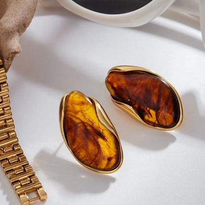 Timeless Polished Gemstone Earrings