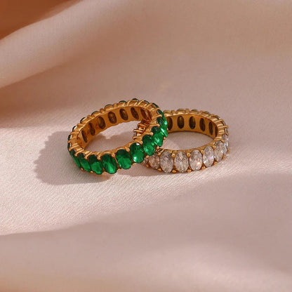 Crystals Simulant Gold Ring