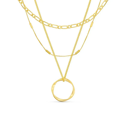 Triple Strand Layer Necklace